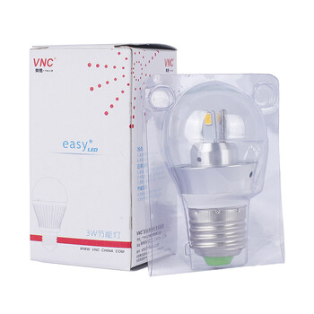 VNC照明 LED全新技术360度仿白炽灯泡E27灯泡透明罩3W P03-360° 暖白光