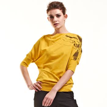 KAVON<em>卡汶女装</em> 夏装新品 女纯棉圆领蝙蝠袖针
