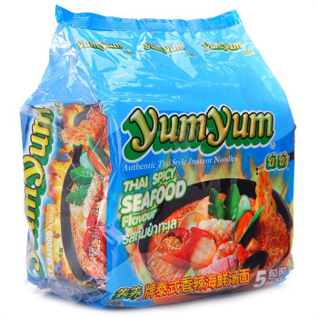 【京东超市】泰国 yumyum 养养牌 方便面 泰式海鲜方便面 70g*5包 五连包