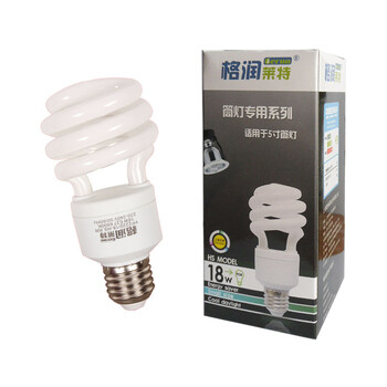 格润莱特半螺旋 18W 筒灯专用节能灯泡 日光色白光 E27标准螺旋口 适用5寸筒灯