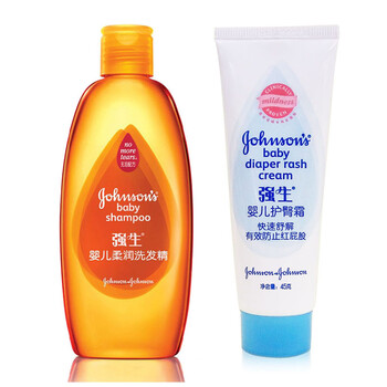 强生婴儿护臀霜45g+强生婴儿柔润洗发精200m