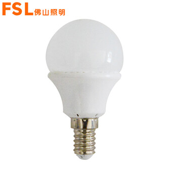 
                                        佛山照明 fsl led灯泡球泡 节能灯具 3W e14小螺口球泡 10支装 暖白光(黄光)                
