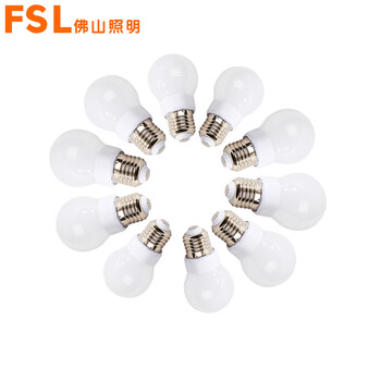 佛山照明 fsl led灯泡 节能灯具 3W e27水晶球泡 白光 一支