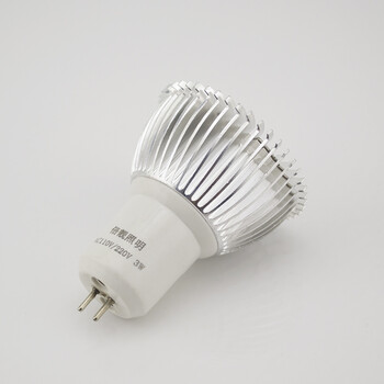 
                                                                                倍靓LED全电压110V/220V射灯灯杯3W插脚灯泡50mmGU5.3勿需变压器可送插头3602D 暖黄                