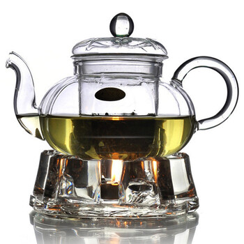 
                                        heisou 玻璃茶壶加热底座 心形花草茶具保温心形蜡烛底座 实心保温暖茶器 KC118                
