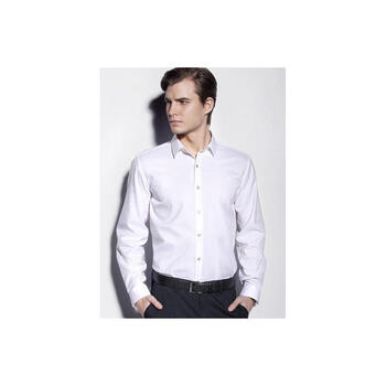 梦芭莎 经典格仔40支纯棉长袖衬衫-0118635(2