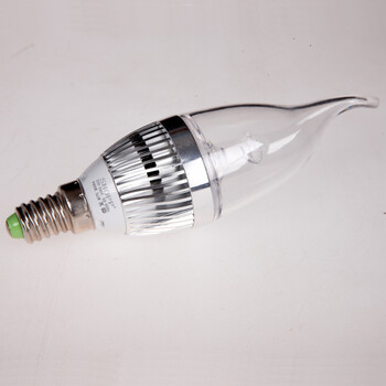 
                                        SHOPP E14螺口小口3W瓦LED球泡蜡烛尾巴节能灯5308-1 正白光源                