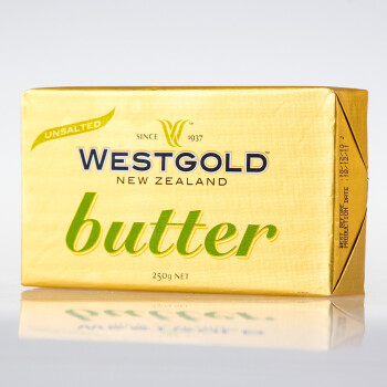 威仕高westgold新西兰原装进口无盐黄油250g/块