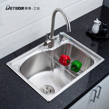 DETBOMsus304水槽不锈钢单槽洗菜盆单盆洗