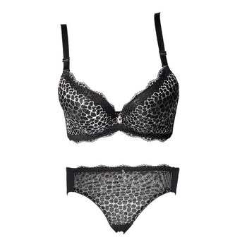 小胸平胸aa杯豹纹<em>胸罩</em>超聚拢性感<em>文胸</em>套装加