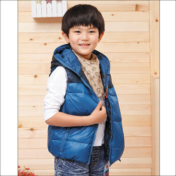 酷<em>羽</em>宝宝儿童装<em>羽绒</em>服<em>马甲</em>背心 男孩中大童款