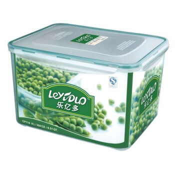 
                                                                                乐亿多保鲜盒大容量冰箱食品冷冻盒密封储米桶衣物相机收纳9L                