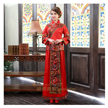 绝<em>绣新娘</em> 秀禾服复古中式结婚敬酒服长款秀和