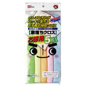 丽固（LEC）激落抹布 细纤维抹布5枚入 285
