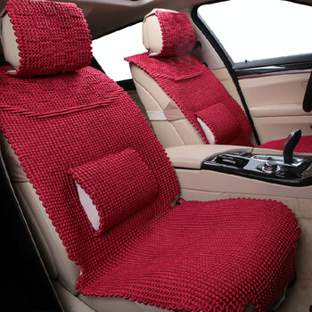 014新款夏季手编制冰丝坐垫 红色 奔驰R200【