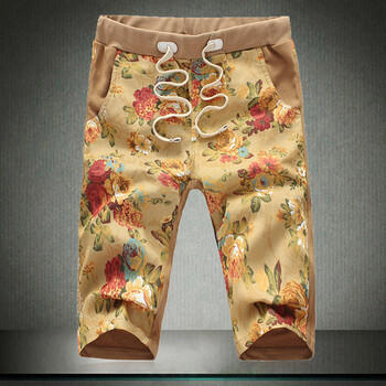 货到付款 古莱登 2014夏<em>新款男短裤</em>韩版印花修