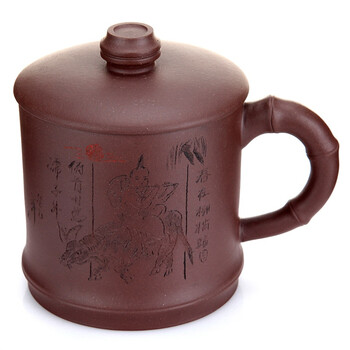 
                                        君礼轩 紫泥牧童牛宜兴手工紫砂杯  400ml                