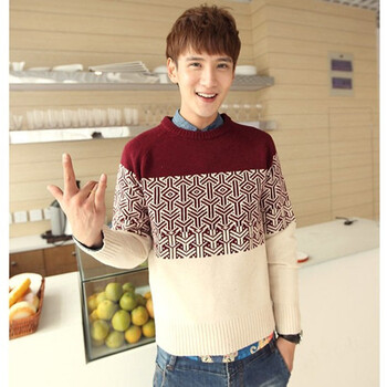 货到付款秋冬新款soinku<em>潮男式</em>保暖套头<em>毛衣</em>男