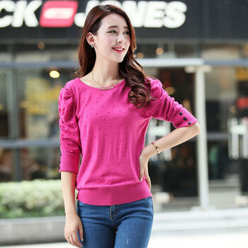 歌慕妮 <em>2014新款</em>女秋装<em>新款韩版</em>泡泡袖针织衫