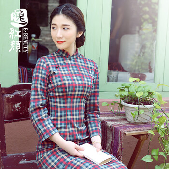 【逸红颜】若水 <em>秋装</em>改良旗袍裙 茉茉时尚复古