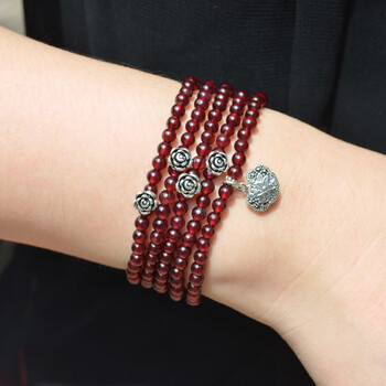新款正品红石榴石手链真的好吗 石榴石手链天