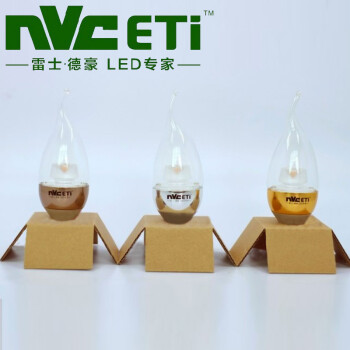 雷士照明(NVC-ETI)LED灯泡e14蜡烛灯泡 拉尾