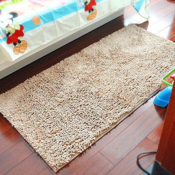 
                                        丽家家居 雪尼尔70*140cm客厅卧室浴室地垫吸水防滑地垫 米白 70*140cm                