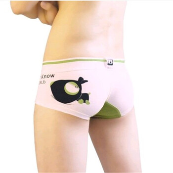 nboat <em>男士内裤</em> <em>卡通</em>刀刀狗印花性感<em>低腰平角裤</em>