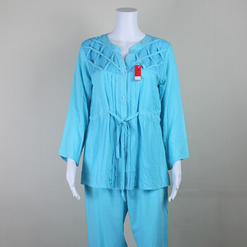 <em>澳娜芬</em> 女士超薄透气纯棉舒适<em>睡衣</em>家居服套装