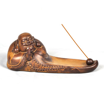 水<em>善品</em> 笑佛弥勒佛香插佛具香器茶道香熏器手