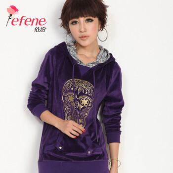 依纷 秋冬新品<em>睡衣天鹅绒</em>外穿 家居服地狱天使