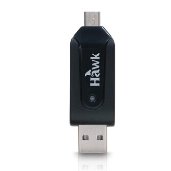 浩客（HawK） K200 双接口Micro USB、OTG 智能型手机多功能读卡器 黑色