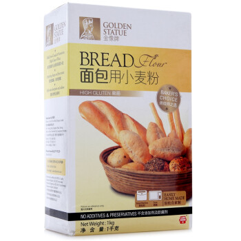 【京东超市】金像牌 面包用小麦粉 高筋面粉 烘焙原材料 1kg