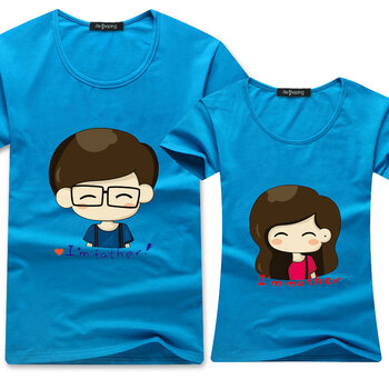 RE-SP重塑2014女装卡通可爱半袖情侣装 女t恤