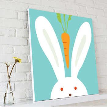 无框画立体画沙发背景墙画 动物总动员 兔子 2