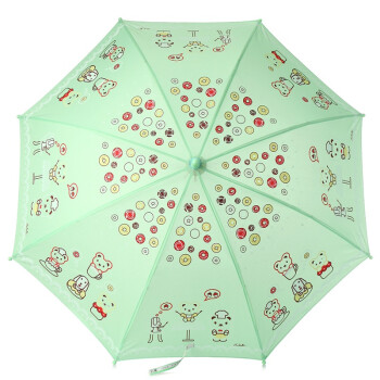 天堂伞 童话乐园直杆手开儿童晴雨伞13003E绿色