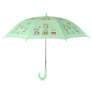 天堂伞 童话乐园直杆手开儿童晴雨伞13003E绿色