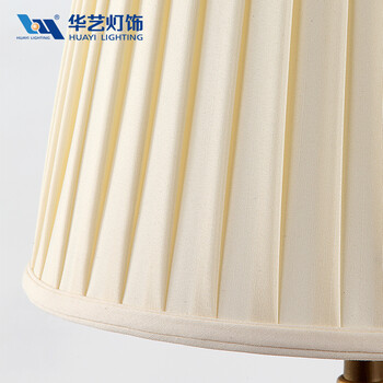 
                                        华艺灯饰 欧式台灯床头卧室客厅书房装饰灯全铜美式灯具 DT05                