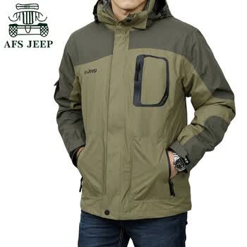 afs <em>jeep男装外套</em> 正品<em>战地吉普男装</em>大码加厚秋