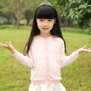卷卷毛 <em>童装</em>女春装<em>针织</em>上衣 <em>开衫</em>女童小外套 W