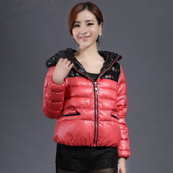 年终热卖雁皇短款羽绒服女款2013新款修身连帽羽