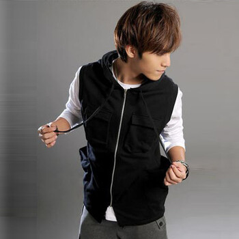 014春夏新款 韩版男士背心外套 百搭<em>男马甲</em> 无