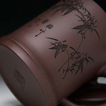 
                                                             陶缘记节节高升 寓意好 杯王卫良  原矿天然紫砂 优质紫泥 宜兴紫砂杯 附证书 高档礼盒                