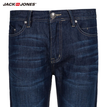 JackJones杰克琼斯含亚麻男低腰直筒修身牛仔