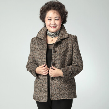 麦子熟了中<em>老年女装</em>秋装<em>外套</em>中年长袖妈妈装冬