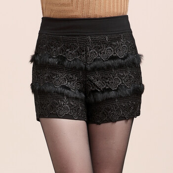 欧偲麦113<em>货到付款</em> 2013韩版兔毛蕾丝<em>短裤冬</em>