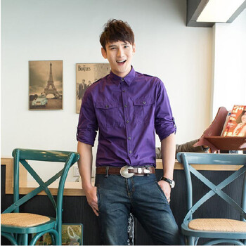 【货到付款】春装上新时尚牛津多色军装休闲个