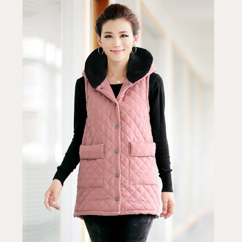 逸梦正品棉<em>马甲</em>女2013<em>冬装</em>新款棉<em>马甲中长</em>连