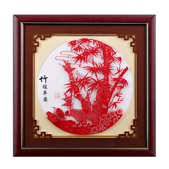 室全室美中国传统特色有框装饰画手工漳浦剪纸民间工艺卢淑荣作品