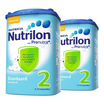 Nutrilon 诺贝能 荷兰原装进口 较大婴儿配方奶粉 2段（6-12个月较大婴儿适用）900克*2（京东两罐装）
